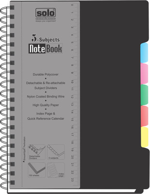 7% OFF on Solo Management 5 Subjects (Set of 2) B5 Notebook Spiral Bound 7% OFF on Solo Management 5 Subjects (Set of 2) B5 Notebook Spiral Bound