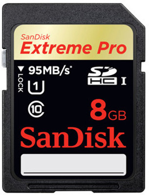 Buy SanDisk Extreme Pro SDHC 8 GB 95MB/s UHS Speed Class 10 Memory Card: Memory Card
