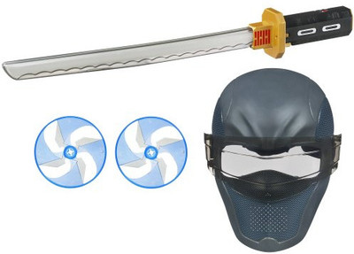 Hasbro 52320 Snake Eyes Ninja Mask and Ninja Sword and 2 G.I. Joe Ninja Throwing Stars