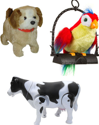 27% OFF on Smartkshop Talking Parrot Musical Toy Talk Parrot and Fantastic Puppy Battery Operated Jumping Dog Run Jump Toy with Walking Milk Cow Toy 27% OFF on Smartkshop Talking Parrot Musical Toy Talk Parrot and Fantastic Puppy Battery Operated Jumping Dog Run Jump Toy with Walking Milk Cow Toy