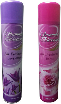 1% OFF on Summer Blossom Room Combos of 1 Lavender & 1 rose Aerosol Air Freshener 640 ml