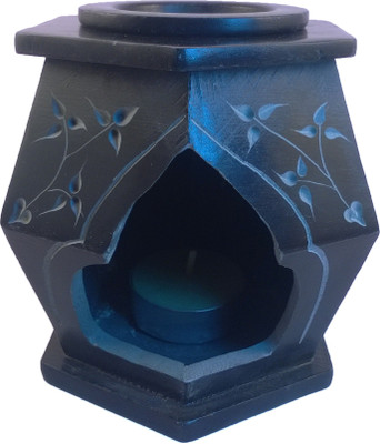 68% OFF on Artist Haat Masterfully hand carved from Black Marble Aroma Lamp with Oil Warmer. any Candle Warmth Diffuser Air Freshener 0 g