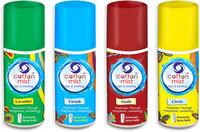 15% OFF on Cotton Mist Spray Lavander-Farash-Oudh-Citrus Aerosol Air Freshener 1476 g 15% OFF on Cotton Mist Spray Lavander-Farash-Oudh-Citrus Aerosol Air Freshener 1476 g