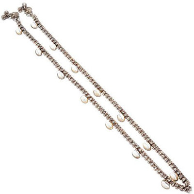 56% OFF on Jewar Mandi Latest Jewellery Alloy Anklet Pack of 2