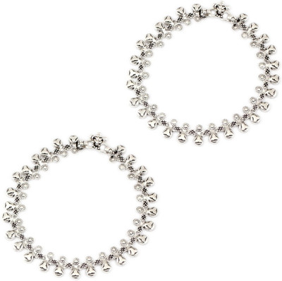 22% OFF on 925 Silver Traditional -16548 Silver Anklet Pack of 2