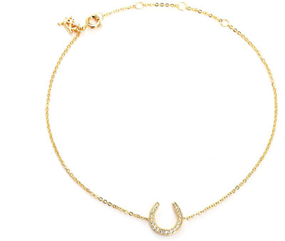 42% OFF on Blinglane Horseshoe Charm Gold Plated Copper Anklet