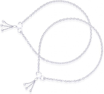 20% OFF on Taraash Chain Based Silver Anklet Pack of 2
