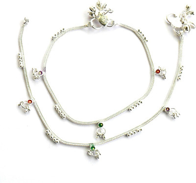 69% OFF on Beadworks AKL-29 Metal Anklet Pack of 2