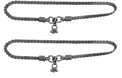 Exotic India Designer Sterling Silver Anklet