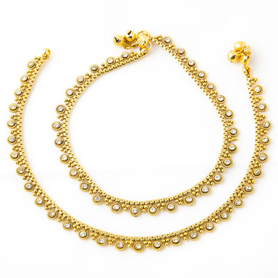 68% OFF on Aaina Khushi Copper Anklet Pack of 2