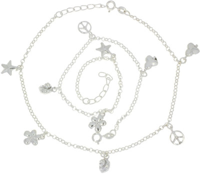 51% OFF on 925 Silver Silver Anklet Set Pack of 2 51% OFF on 925 Silver Silver Anklet Set Pack of 2