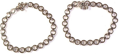 Exotic India Designer Sterling Silver Anklet