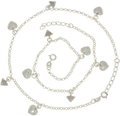 50% OFF on 925 Silver Silver Anklet Set Pack of 2 50% OFF on 925 Silver Silver Anklet Set Pack of 2