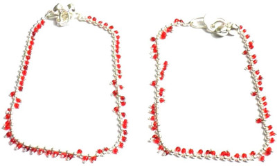 75% OFF on Beadworks Metal Anklet Set Pack of 2