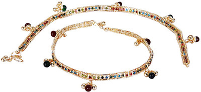 55% OFF on Rituals Alloy Anklet Set Pack of 2