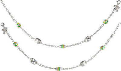 16% OFF on GemLN India Sterling Silver Anklet Set Pack of 2 16% OFF on GemLN India Sterling Silver Anklet Set Pack of 2