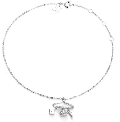 31% OFF on Blinglane Hanger Charm Silver Plated Copper Anklet