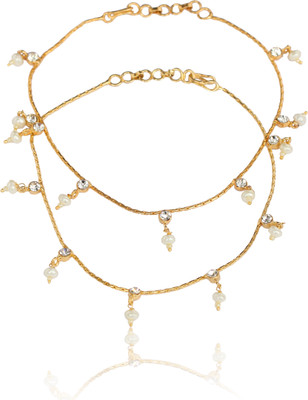 47% OFF on Touchstone Metal Anklet Pack of 2