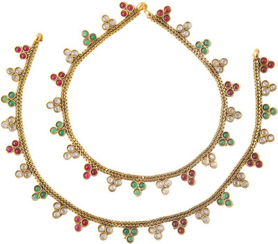 61% OFF on Aaina Beautiful Copper Anklet Pack of 2