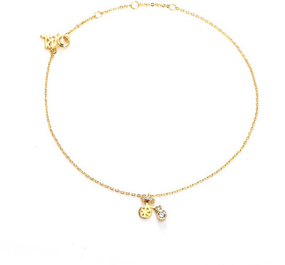 42% OFF on Blinglane Lucky Cycle Charm Gold Plated Copper Anklet
