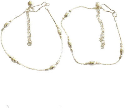 67% OFF on Beadworks Stunning Alloy Anklet Pack of 2