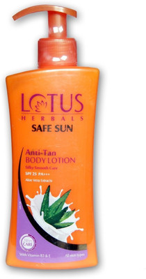Lotus Herbal Safe Sun Anti Tan Body Lotion Spf 25+++ (250 Ml)