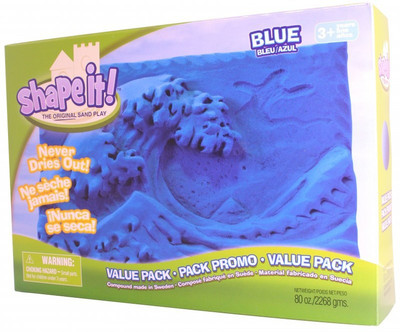 Wabafun Shape It Sand Box 5 lb. Blue Wabafun Shape It Sand Box 5 lb. Blue