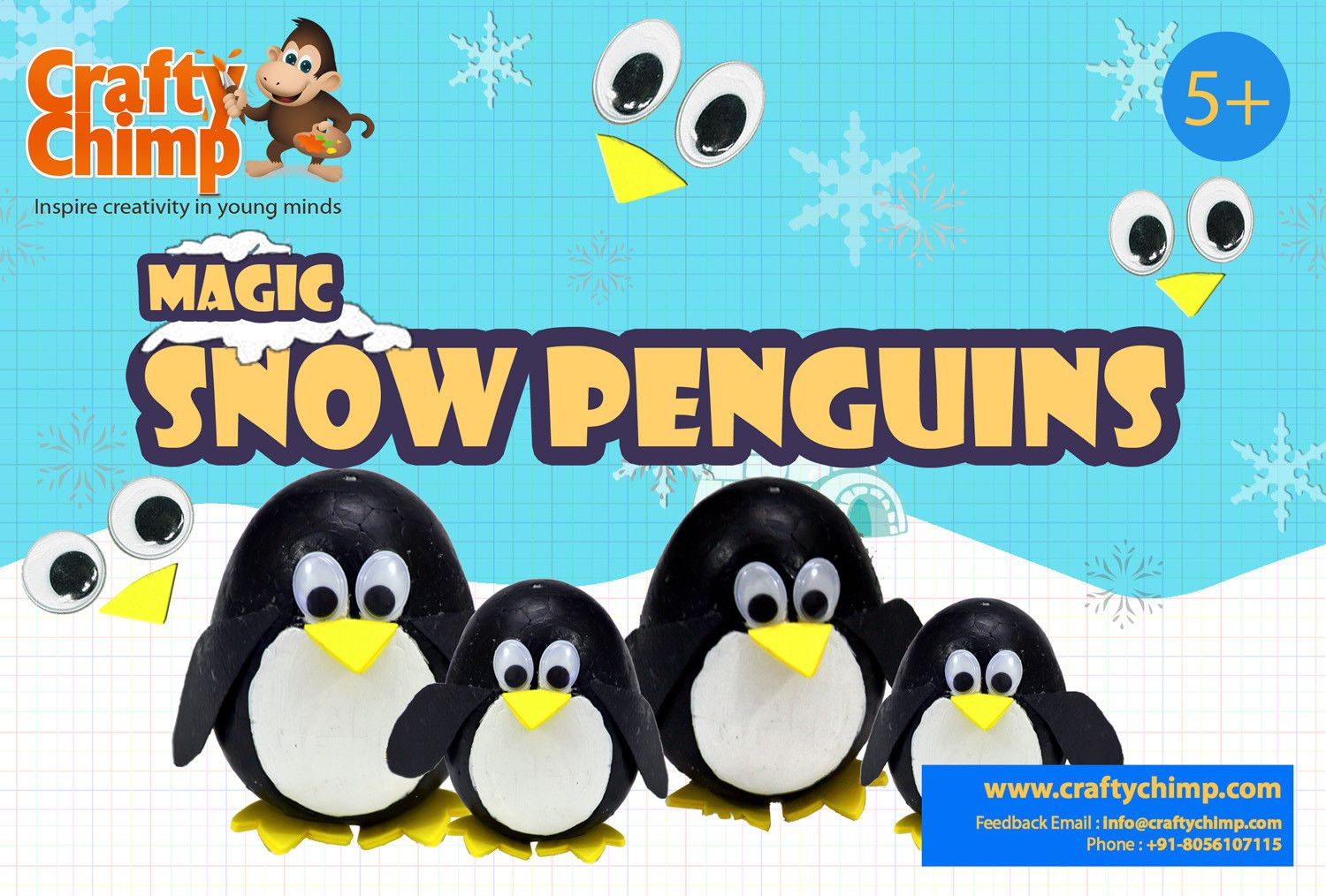 Crafty Chimp Magic Snow Penguins Crafty Chimp Magic Snow Penguins