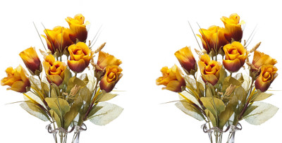 Kusal Bushes Yellow Assorted Artificial Flower Kusal Bushes Yellow Assorted Artificial Flower