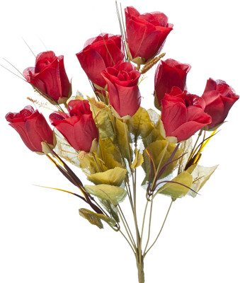 Kusal Autumn Rose 10 Head Maroon Red Assorted Artificial Flower Kusal Autumn Rose 10 Head Maroon Red Assorted Artificial Flower