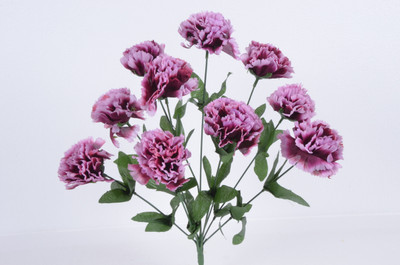Kusal Carnation Bush 10 Head Purple Assorted Artificial Flower Kusal Carnation Bush 10 Head Purple Assorted Artificial Flower