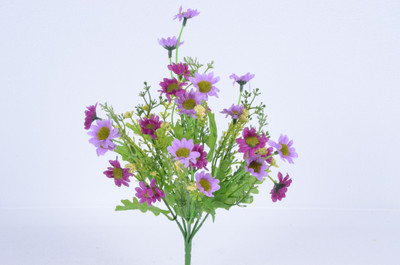 Kusal Mini Daisy Bush 7 Head Purple Assorted Artificial Flower Kusal Mini Daisy Bush 7 Head Purple Assorted Artificial Flower