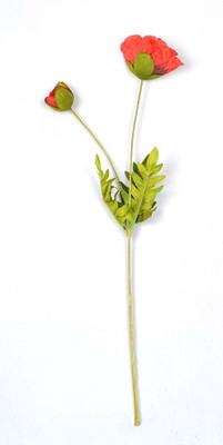36% OFF on Ginni Bloom Red Poppy Artificial Flower