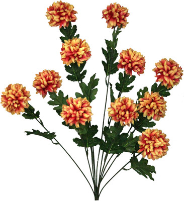 55% OFF on Pollination Ball Mum Multicolor Assorted Artificial Flower