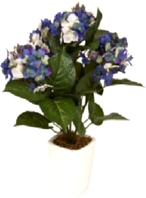 53% OFF on Flowers Forever Hydrangea Purple Assorted Artificial Flower with Pot