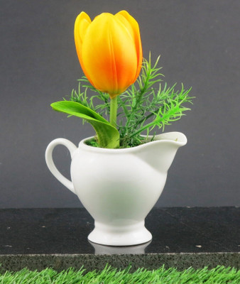 Importwala New Tulip in Ceramic Pot Assorted Artificial Plant with Pot Importwala New Tulip in Ceramic Pot Assorted Artificial Plant with Pot