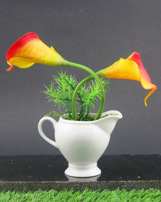 Importwala Mini Calla Lily in Ceramic Pot Assorted Artificial Plant with Pot Importwala Mini Calla Lily in Ceramic Pot Assorted Artificial Plant with Pot
