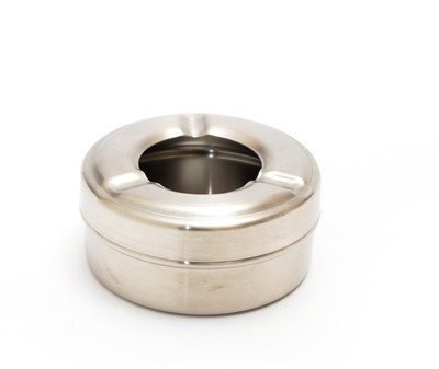 Sharda Corporation Ash Tray With Step Cover Steel Steel Ashtray (Pack Of 1)