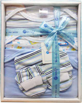 17% OFF on Montaly 5 Piece Stripes Print Baby Gift Set 17% OFF on Montaly 5 Piece Stripes Print Baby Gift Set