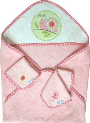 Abracadabra Hooded Towel with Two Face Washer - Blossom Abracadabra Hooded Towel with Two Face Washer - Blossom