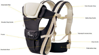 R for Rabbit Cuddle Snuggle Baby Carrier (Black Cream) 