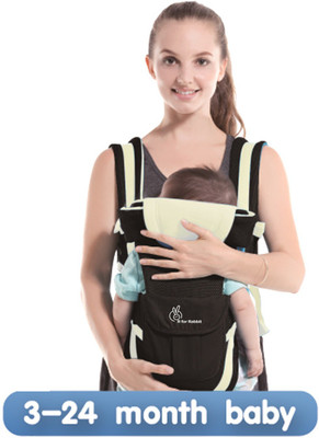 R for Rabbit Cuddle Snuggle Baby Carrier (Black Cream) 