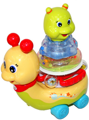 19% OFF on AdraxX Stacking Snail Car Toy With Flashlight Rattle 19% OFF on AdraxX Stacking Snail Car Toy With Flashlight Rattle