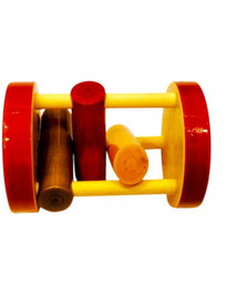 Desi Toys Roli Poli Jhun Jhuna Rattle - Red, Yellow, Green