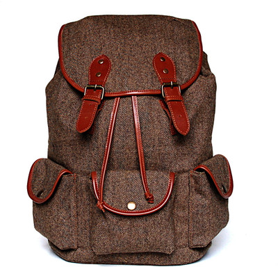 20% OFF on Shaun Design Woolen Herringbone 12 L Big Backpack Brown, Size - 430