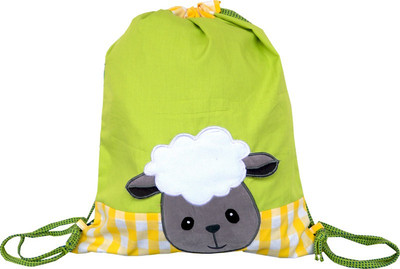 Little Pipal Farm Animals Junior Sheep Drawstring Bag Backpack Green, 18 inch