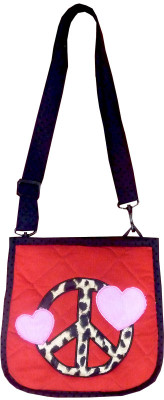 Little Pipal Peace Sling Bag Red, 10 inch Little Pipal Peace Sling Bag Red, 10 inch