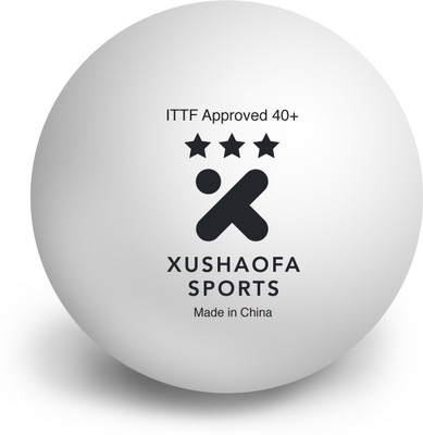 Xushaofa Sports Seamless Poly Plastic 3 Star Table Tennis Balls 40+ Ping Pong Ball - Size: 40+, Diameter: 4 Cm (Pack Of 48, White)