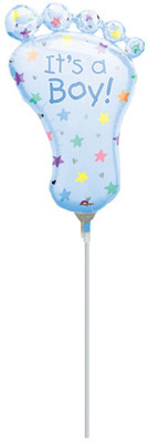 Anagram Its a Boy Foot Printed Balloon
