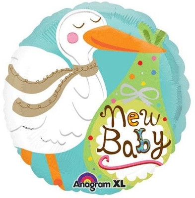 2% OFF on Anagram New Baby Stork Printed Balloon